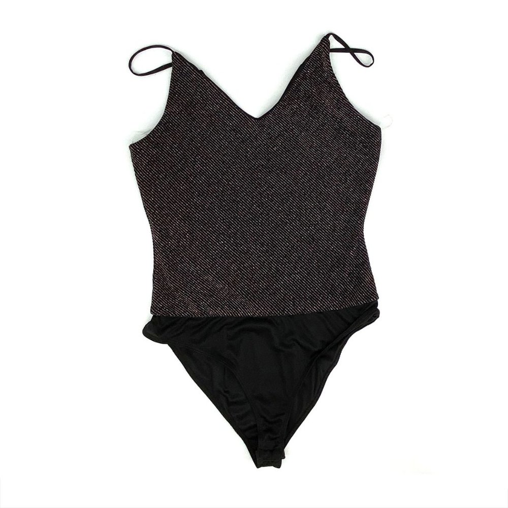 Sparkle Onesie Tank -  Black with Glittery